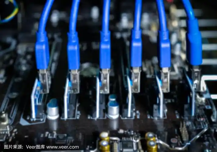 A close-up of several ASIC miners running inside a modern mining facility