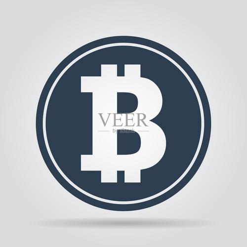 Bitcoin symbol over digital mining network background